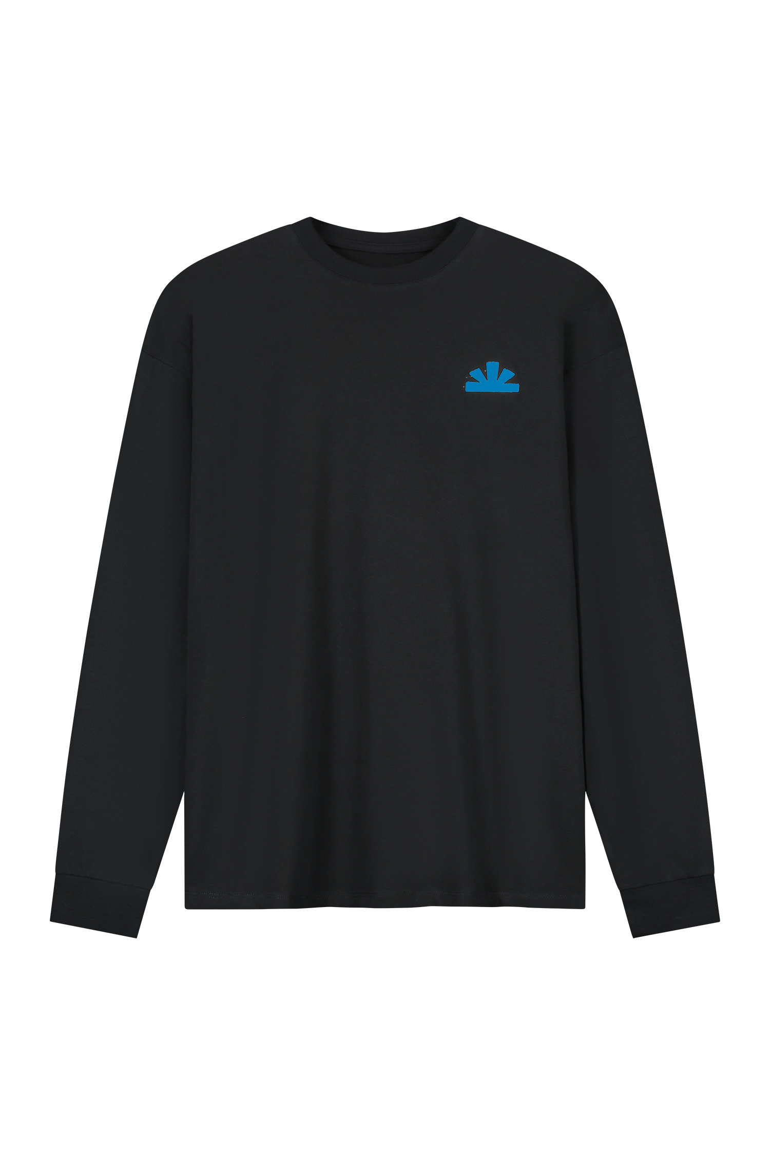 Icon Longsleeve zwart / blauw