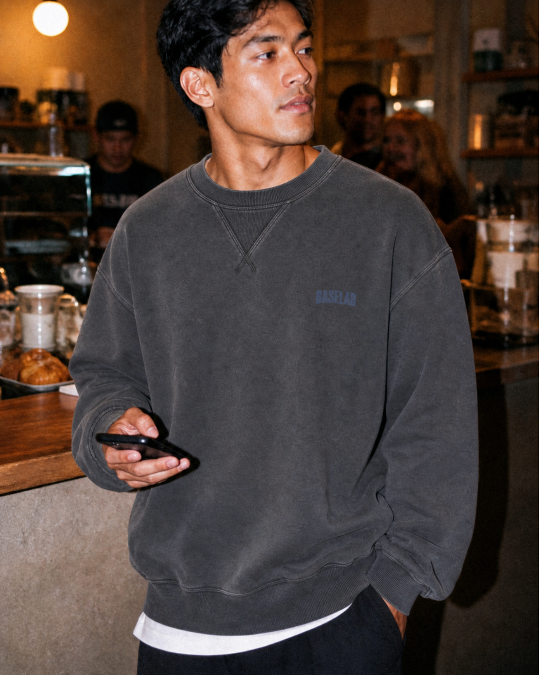 Form Sweater - Washed Dark Grey