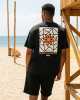 Graphic Sun T-shirt zwart