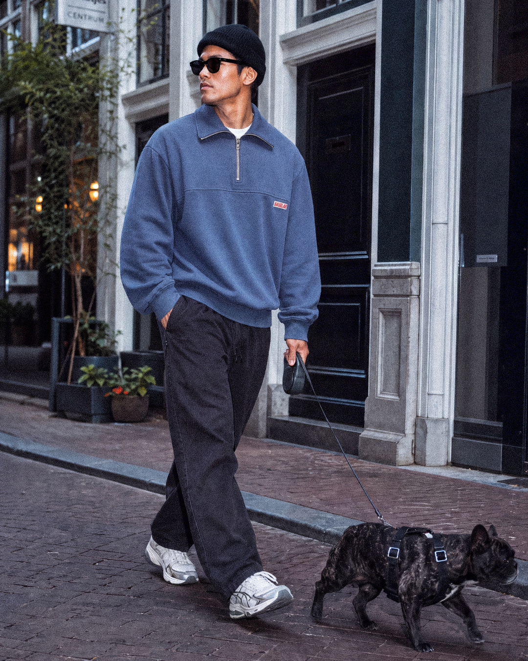 Half Zip Sweater - Vintage Blue