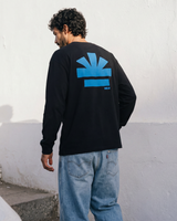 Icon Longsleeve zwart / blauw