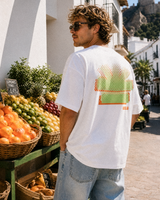 Raster T-shirt wit