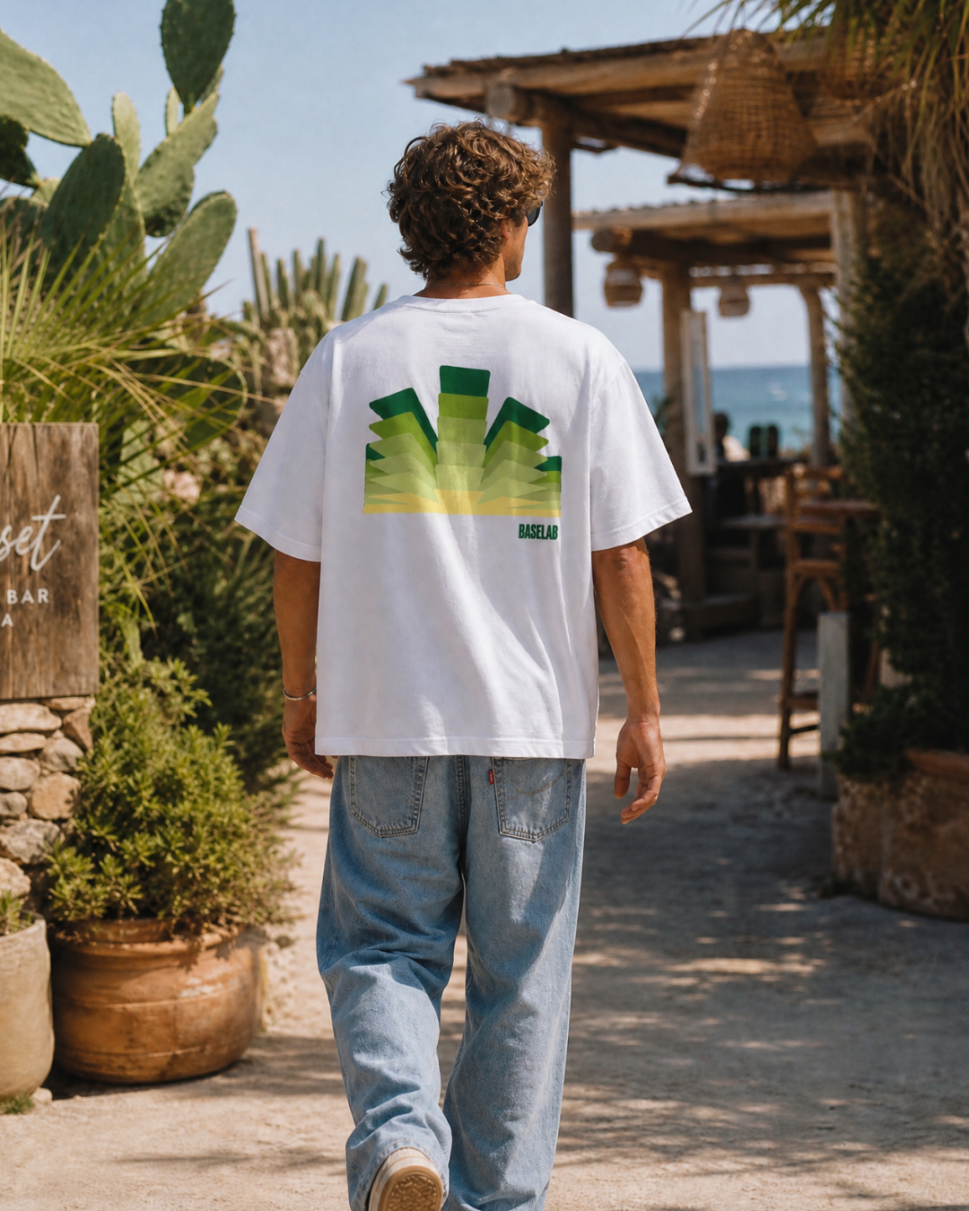 Gradient T-shirt wit