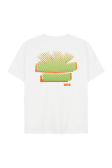 Raster T-shirt wit