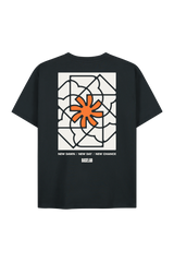 Graphic Sun T-shirt zwart
