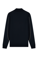 Half Zip Sweater Blau