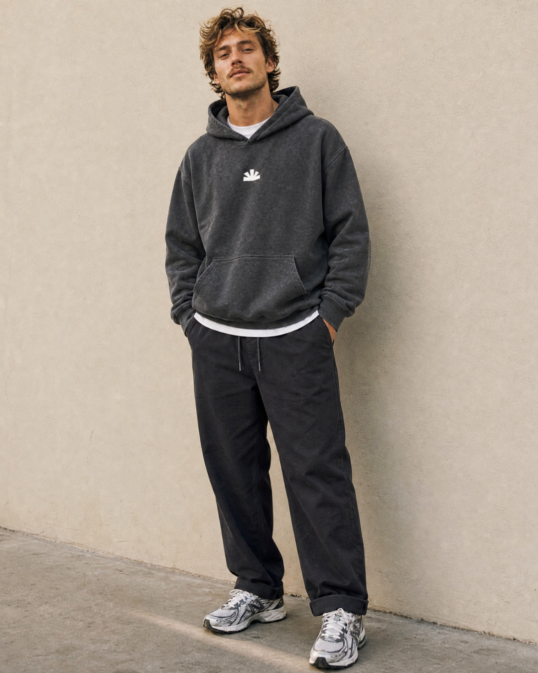 Icon Hoodie - Washed Dark Grey