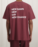 New Day T-shirt Burgundy